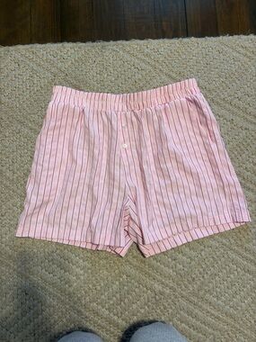 Pink Stripe Cotton Boxer Shorts